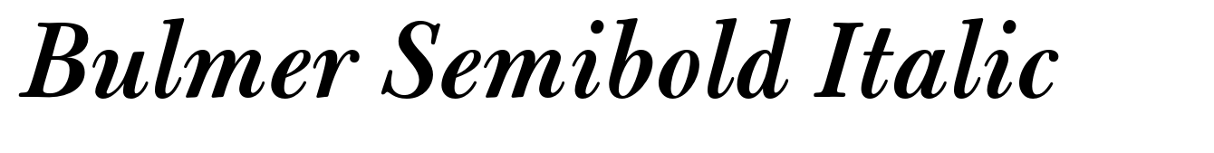 Bulmer Semibold Italic